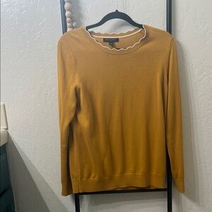 Banana Republic Mustard Yellow Crew Neck Sweater